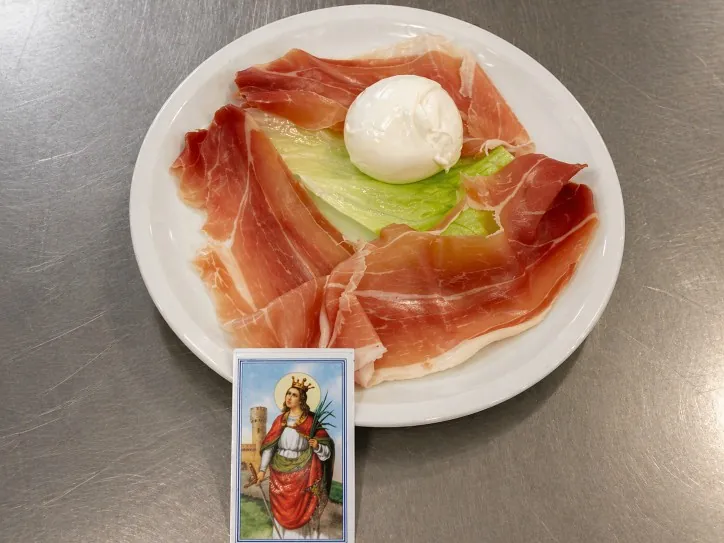 Antipasto della tradizione preparato in onore di Santa Barbara